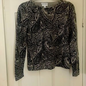 Cashmere P/S Charter Club paisley sweater